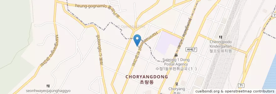 Mapa de ubicacion de 최창수치과의원 en Zuid-Korea, Busan, 동구, 초량동.