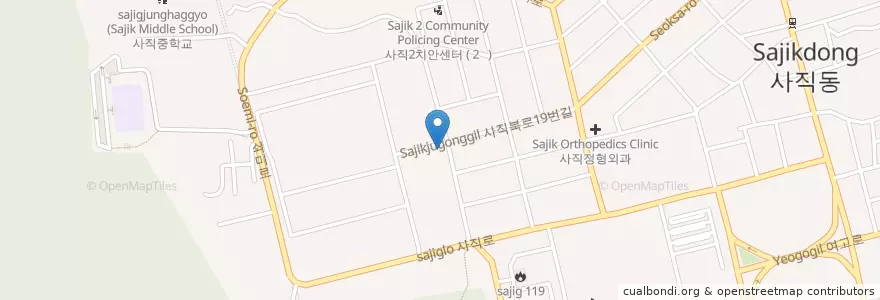 Mapa de ubicacion de 코스모스치과 en Corea Del Sud, Busan, 사직동.