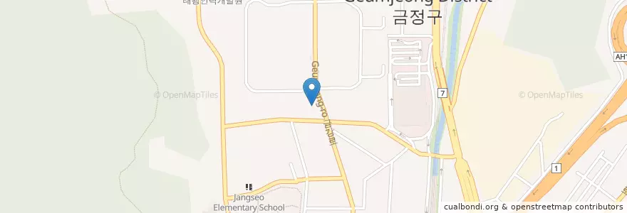 Mapa de ubicacion de 캐슬치과 en Республика Корея, Пусан, 금정구, 구서동.