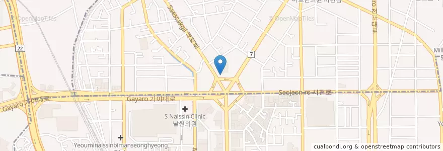Mapa de ubicacion de 한마음항외과의원 en Südkorea, Busan, Busanjin-Gu, Bujeon-Dong.