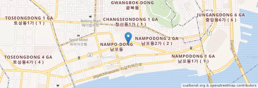 Mapa de ubicacion de Bburisaem Dental Clinic en South Korea, Busan, Nampo-Dong.