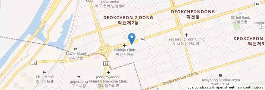 Mapa de ubicacion de 전종완성형외과 en Республика Корея, Пусан, 북구, 덕천동.