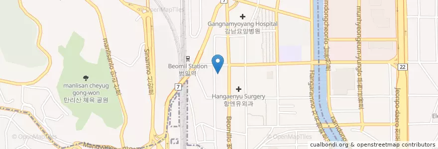Mapa de ubicacion de 컴퓨터병원 범천점 en كوريا الجنوبية, بسان, 범천동.