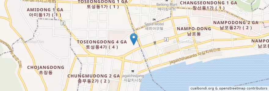 Mapa de ubicacion de 김동수내과 en Zuid-Korea, Busan.