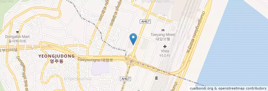 Mapa de ubicacion de Choesinyeong Internal Medicine Clinic en South Korea, Busan, Dong-Gu.
