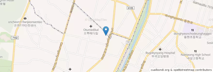 Mapa de ubicacion de Gyeongnak Oriental Medicine Clinic en South Korea, Busan, Geumjeong-Gu, Dongnae-Gu.
