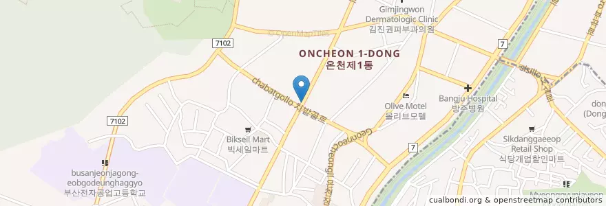 Mapa de ubicacion de 제일요양병원 en Korea Selatan, 부산, 동래구, 온천동.