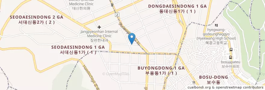 Mapa de ubicacion de Bank Namu Clinic en South Korea, Busan, Seo-Gu.