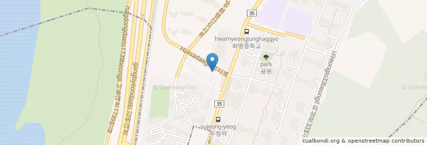 Mapa de ubicacion de 남강한의원 en Corea Del Sud, Busan, 북구, 덕천동, 화명동.
