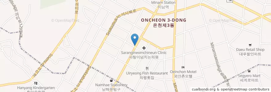Mapa de ubicacion de 도원한의원 동래지점 en Zuid-Korea, Busan, 동래구.