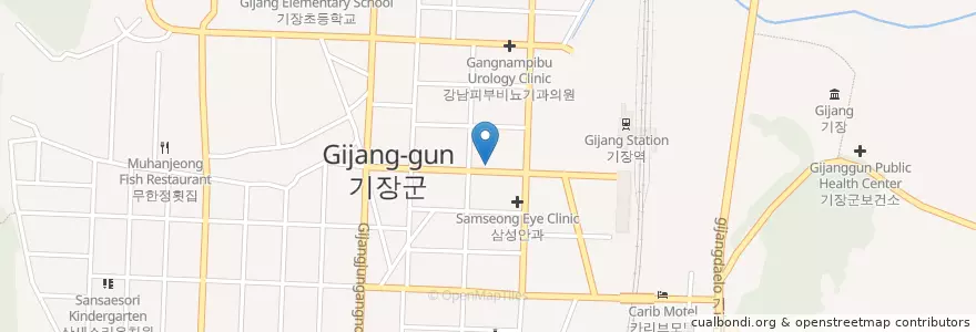 Mapa de ubicacion de 박 한의원 en Corée Du Sud, Busan, 기장군, 기장읍.