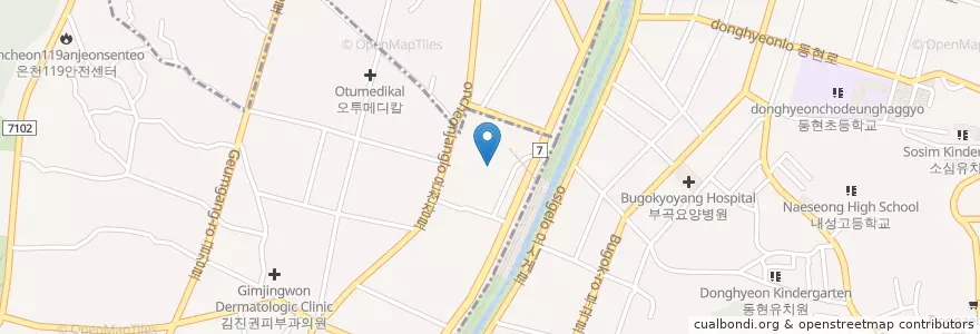 Mapa de ubicacion de 이플랜트치과 en 韩国/南韓, 釜山, 金井區, 東萊區, 부곡동.