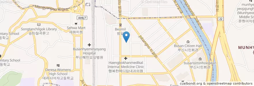 Mapa de ubicacion de 닥터차항문외과 en Corea Del Sud, Busan, 동구, 범일동.
