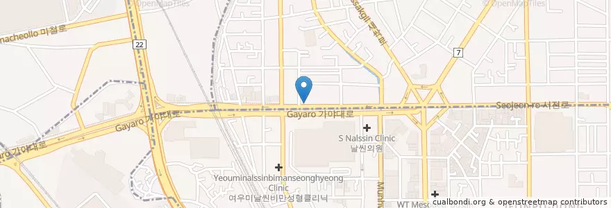 Mapa de ubicacion de 은백한의원 en Südkorea, Busan, Busanjin-Gu, Bujeon-Dong.