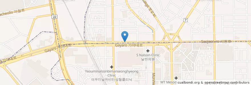 Mapa de ubicacion de 부산메디칼비뇨기과 en Республика Корея, Пусан, 부산진구, 부전동.