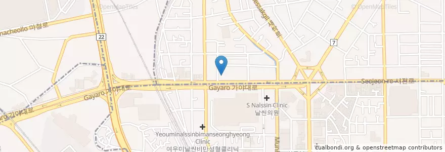 Mapa de ubicacion de 제일 마취통증의학과 의원 en Zuid-Korea, Busan, 부산진구, 부전동.