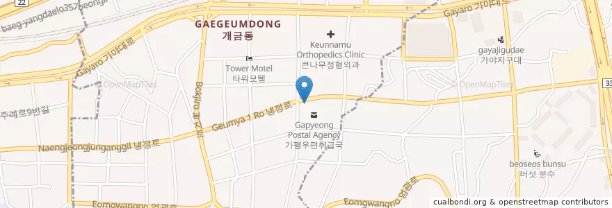 Mapa de ubicacion de 금성당당한의원 en کره جنوبی, بوسان, 부산진구, 개금동.