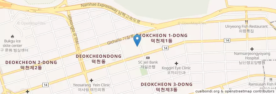 Mapa de ubicacion de 북구보건소 덕천보건지소 en 韩国/南韓, 釜山, 北區, 덕천동.