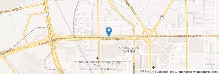 Mapa de ubicacion de 메디칼 항외과 en 韩国/南韓, 釜山, 釜山鎮區, 부전동.