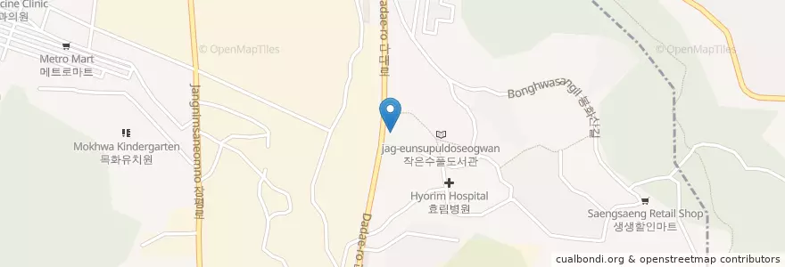 Mapa de ubicacion de 행복한치과 en Korea Selatan, 부산, 사하구, 장림동.