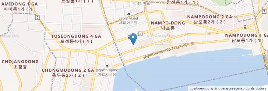 Mapa de ubicacion de 최상호성형외과 en Coreia Do Sul, Busan, 남포동.