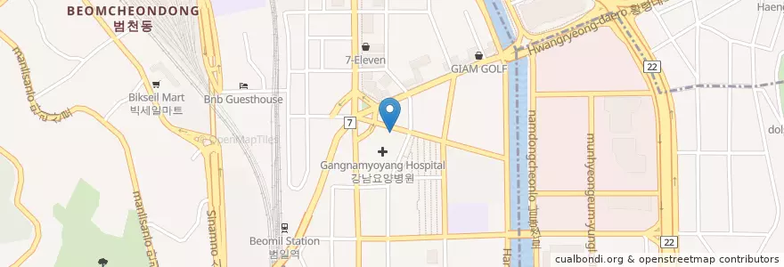 Mapa de ubicacion de 이샘내과의원 en 대한민국, 부산.