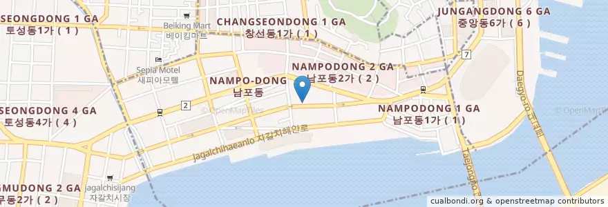Mapa de ubicacion de 미소안성형외과 en Corea Del Sur, Busan, 남포동.