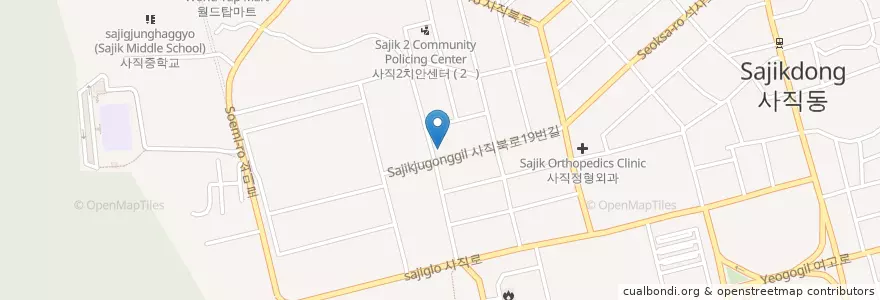 Mapa de ubicacion de 효원한의원 en Güney Kore, Busan, 사직동.