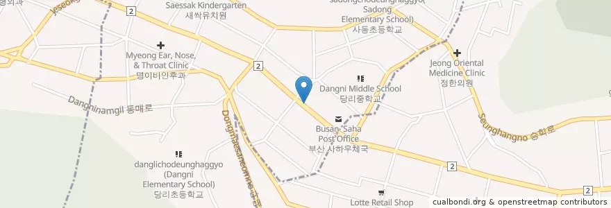 Mapa de ubicacion de 사하 종합동물병원 en 韩国/南韓, 釜山, 沙下區.