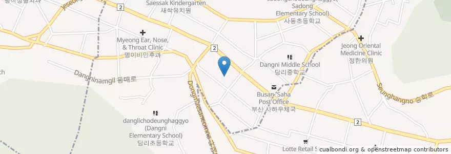 Mapa de ubicacion de 부산그레이스여성병원 en Korea Selatan, 부산, 사하구.