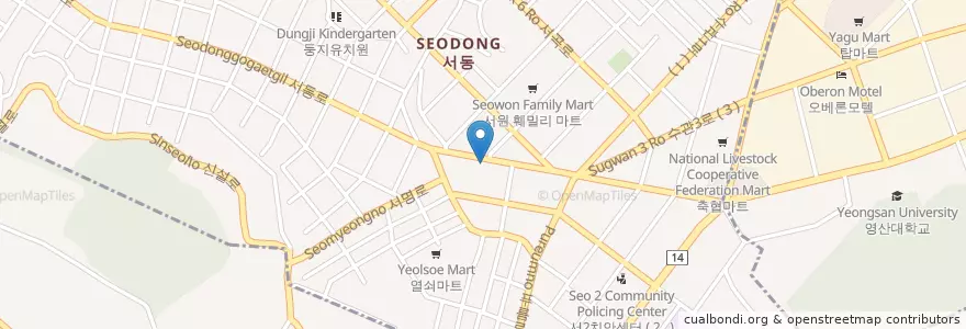 Mapa de ubicacion de 이만희이비인후과 en Güney Kore, Busan, 서동.