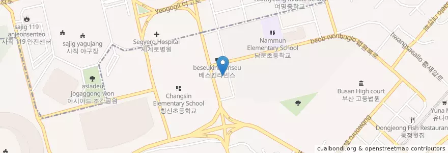 Mapa de ubicacion de 드림치과의원 en Corée Du Sud, Busan, 거제동.
