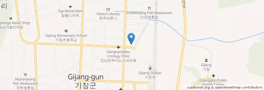 Mapa de ubicacion de 월드치과 en Güney Kore, Busan, 기장군, 기장읍.