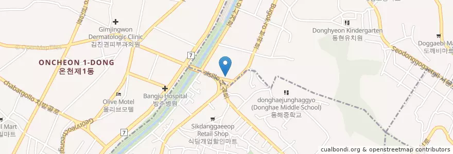 Mapa de ubicacion de 장수은백한의원 en Korea Selatan, 부산, 동래구.