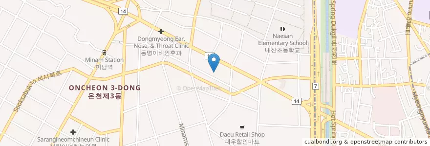 Mapa de ubicacion de 으뜸병원 en Corea Del Sur, Busan, 동래구, 온천동.