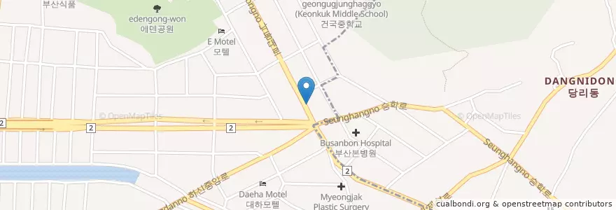 Mapa de ubicacion de 일심한의원 en Corée Du Sud, Busan, 사하구, 하단동.