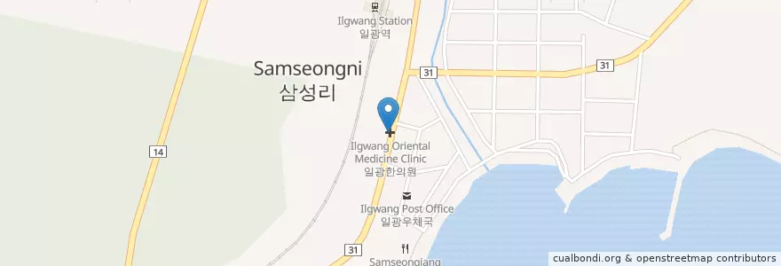 Mapa de ubicacion de 일광한의원 en Corea Del Sud, Busan, 기장군, 일광면.