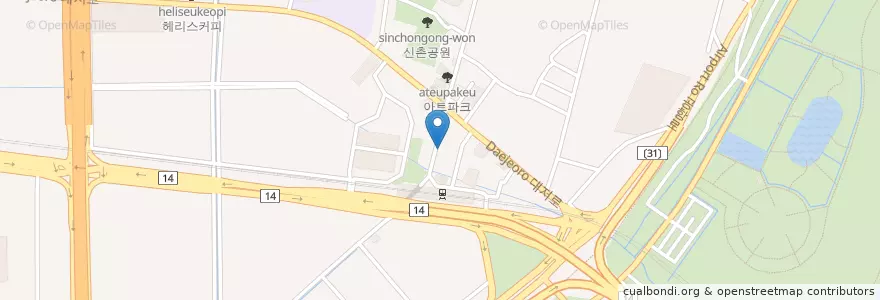 Mapa de ubicacion de 태안한의원 en 대한민국, 부산, 강서구, 대저동.