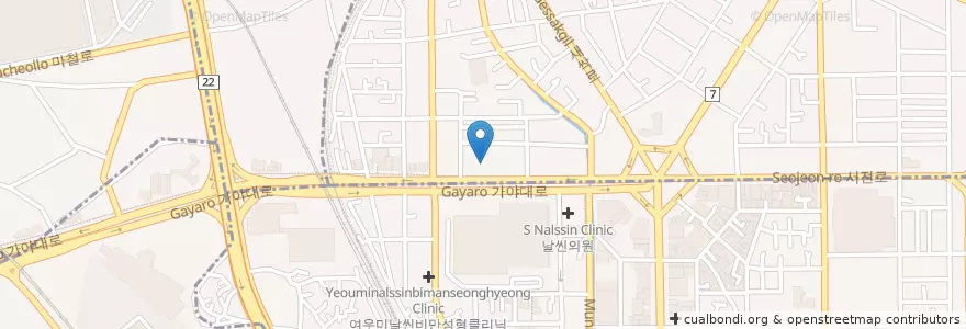 Mapa de ubicacion de 김근치과의원 en Coreia Do Sul, Busan, 부산진구, 부전동.