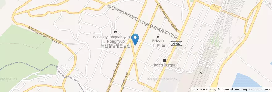 Mapa de ubicacion de 초량치과의원 en Güney Kore, Busan, 동구, 초량동.