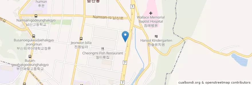 Mapa de ubicacion de 경원한의원 en Республика Корея, Пусан, 금정구, 남산동.