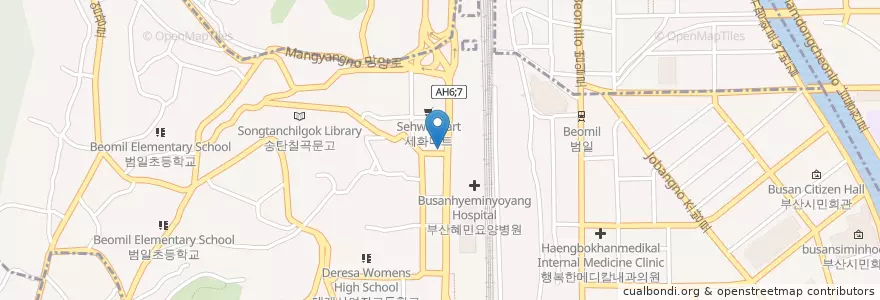 Mapa de ubicacion de 정성원신경외과의원 en كوريا الجنوبية, بسان, 범일동.