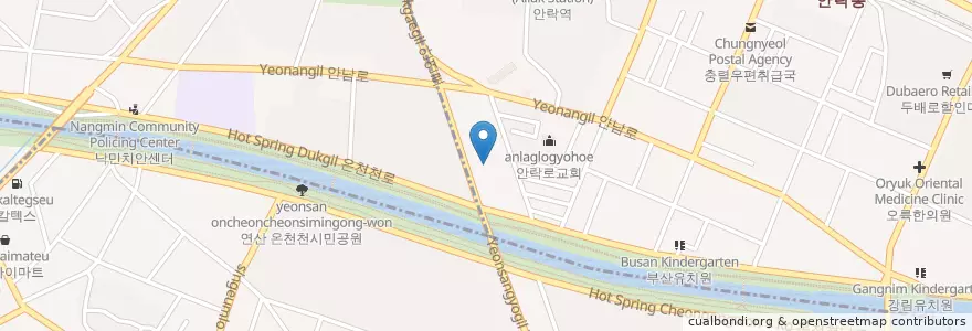 Mapa de ubicacion de 이내과의원 en Республика Корея, Пусан, 동래구.