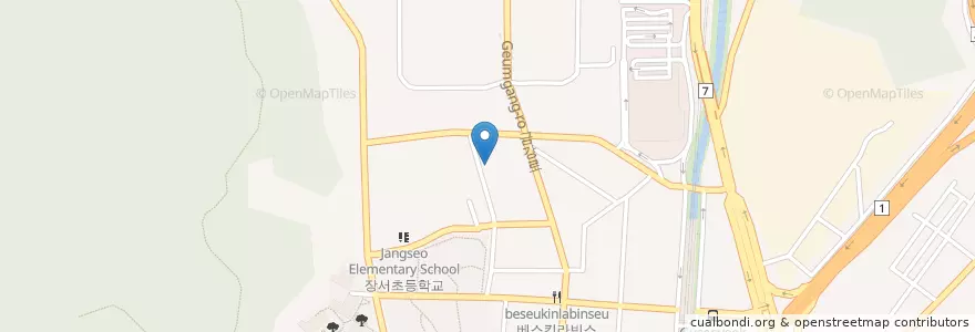 Mapa de ubicacion de 굿서울치과의원 en Güney Kore, Busan, 금정구, 구서동.