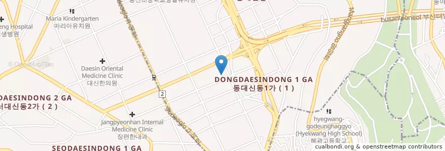 Mapa de ubicacion de 초민한의원 en Corea Del Sud, Busan, 서구, 동대신동.