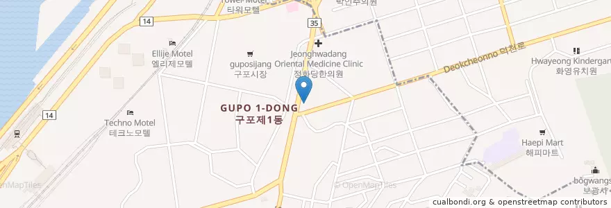 Mapa de ubicacion de 구민부부한의원 en 韩国/南韓, 釜山, 北區.
