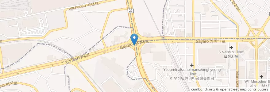 Mapa de ubicacion de 휴진단방사선과 en Coreia Do Sul, Busan, 부산진구.