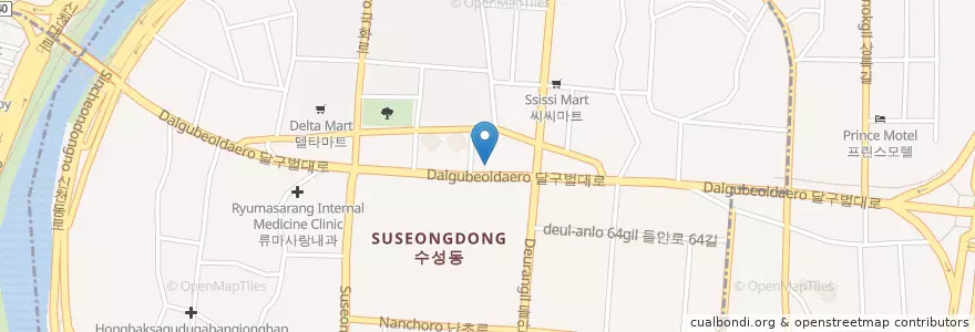 Mapa de ubicacion de 브이성형외과 en 大韓民国, 大邱, 寿城区, 수성동.