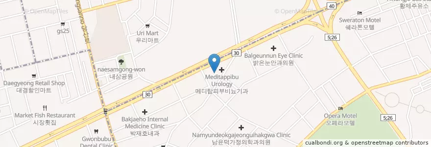 Mapa de ubicacion de 치미병서창훈한의원 en Республика Корея, Тэгу, 달서구, 두류동.