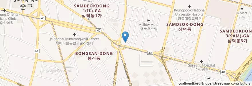 Mapa de ubicacion de 미치과 en Coreia Do Sul, Daegu, 중구.